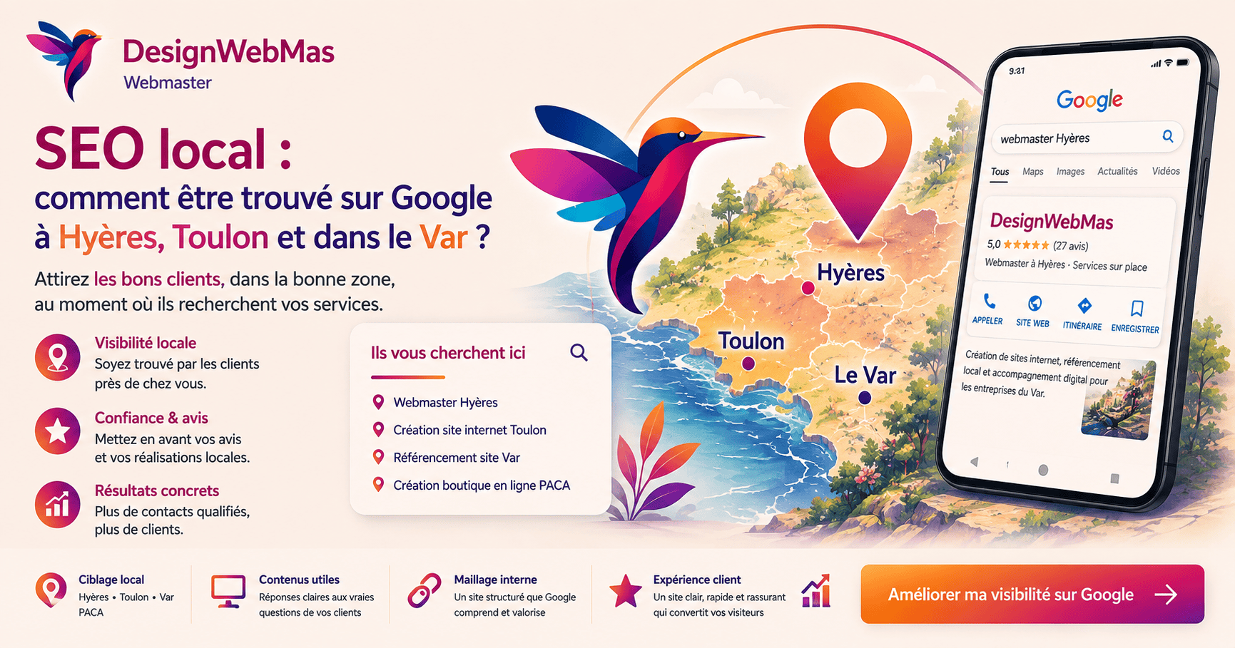 SEO local à Hyères et Toulon : comment être visible sur Google ?