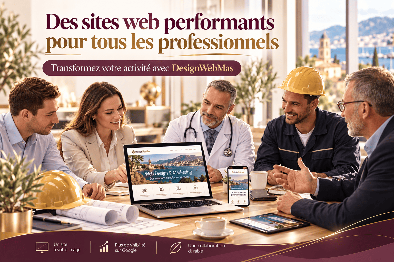 DesignWebMas, création de sites web professionnels à Hyères dans le Var pour entreprises, artisans et indépendants.
