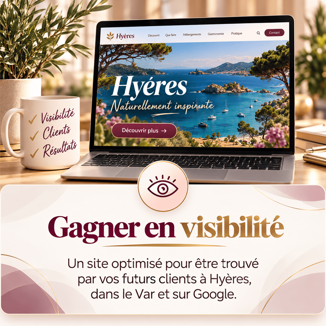 DesignWebMas, création de sites web professionnels à Hyères dans le Var pour entreprises, artisans et indépendants.