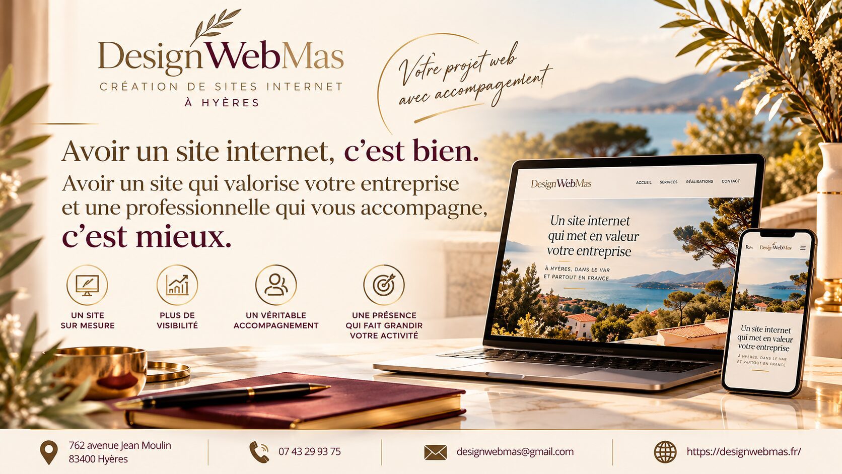 Créer son site soi-même, pourquoi choisir une pro DesignWebMas à Hyères 83400