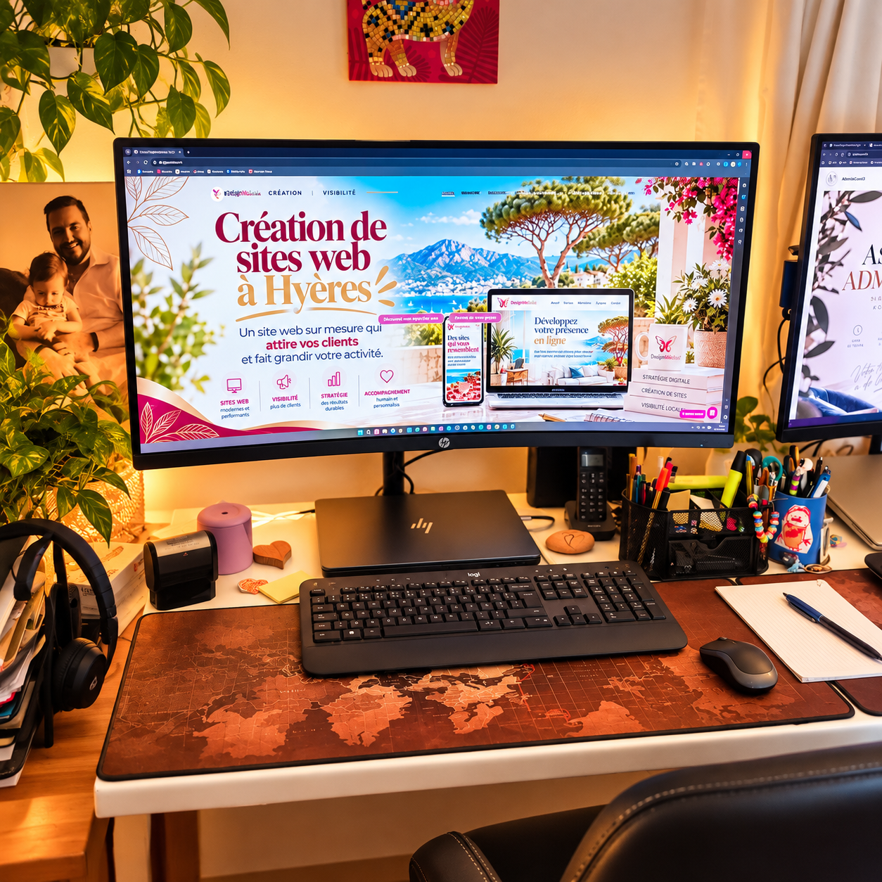 Dans mon bureau à Hyères Mireille - DesignWebMas