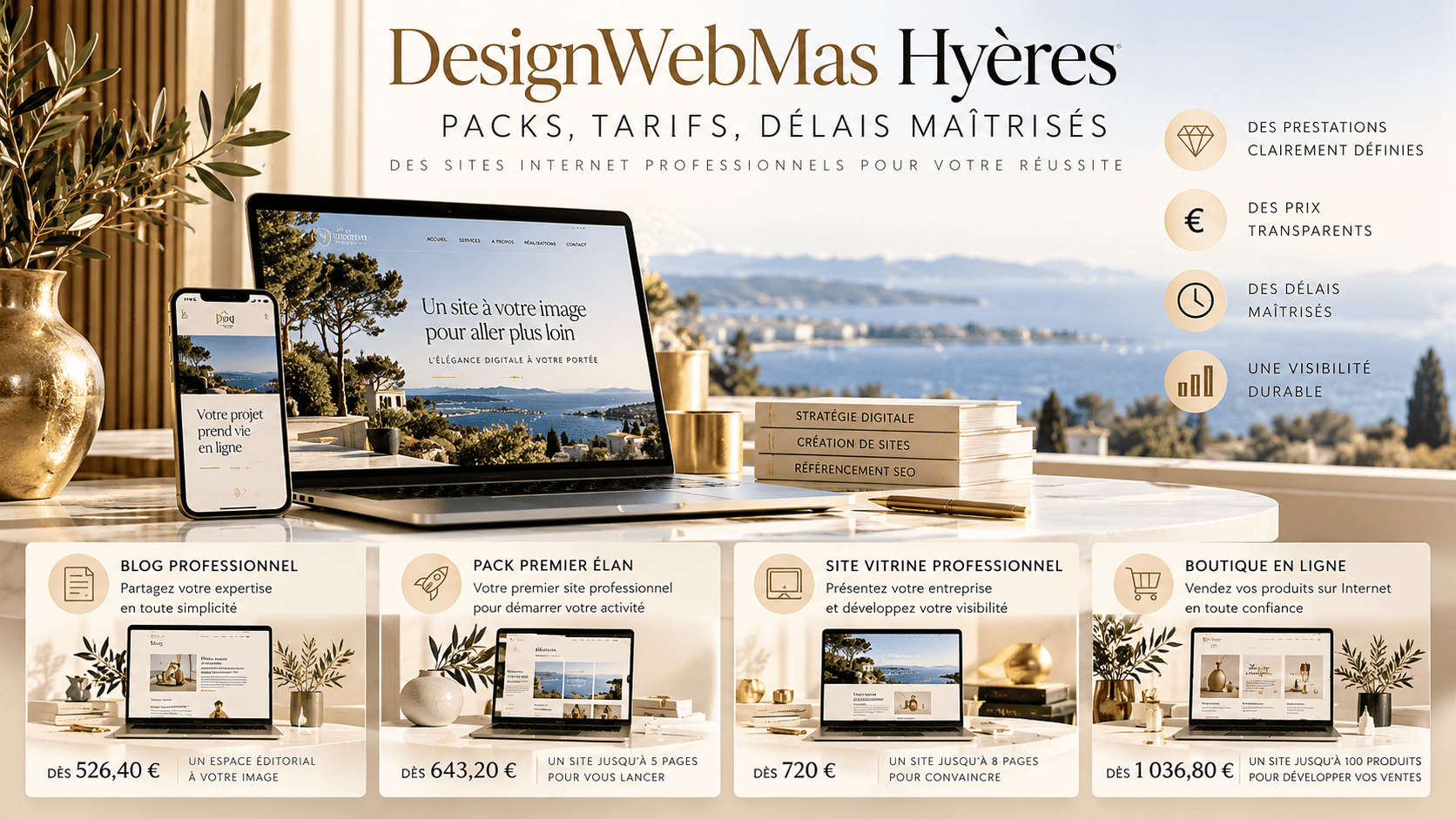 DesignWebMas Hyères : Packs, Tarifs et Délais