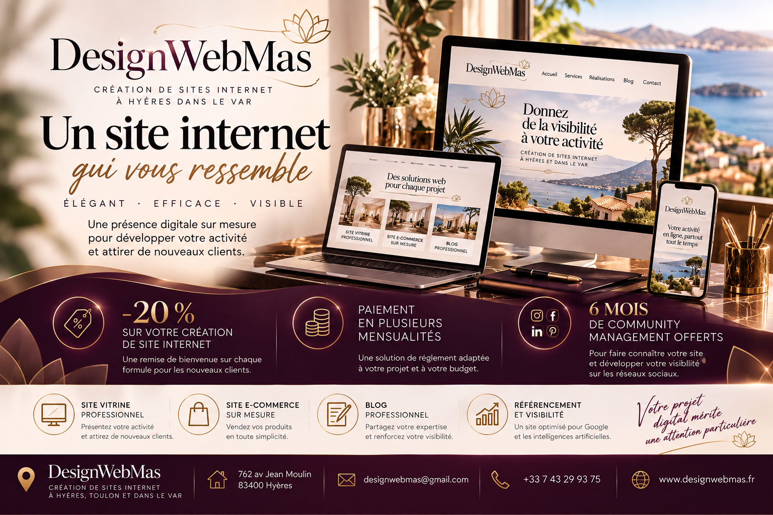 Créer un site internet professionnel | DesignWebMas à Hyères