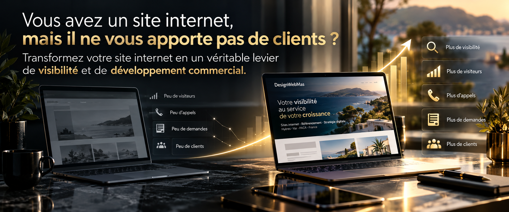 Mon site internet ne m'apporte pas de clients : que faire ? DesignWebMas à Hyères