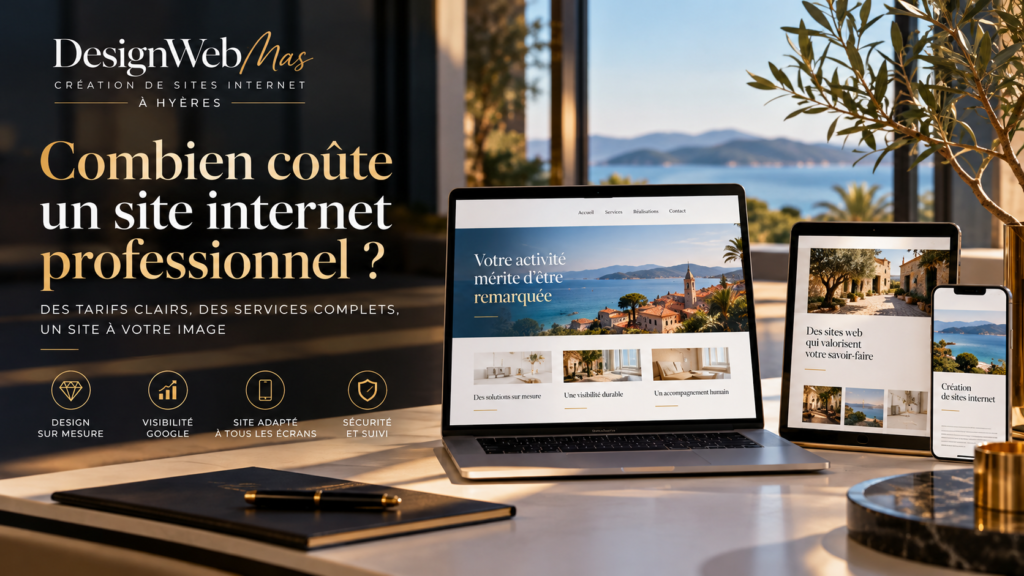 Création de site internet professionnel à Hyères – Tarifs et services DesignWebMas.