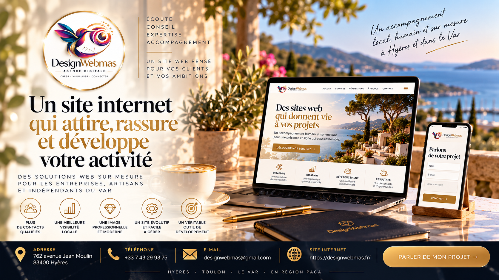 Mon site web ne génère pas de contacts DesignWebMas à Hyères